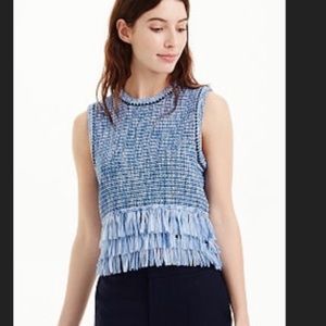 Club Monaco Jadrian Fringed Sweater Top